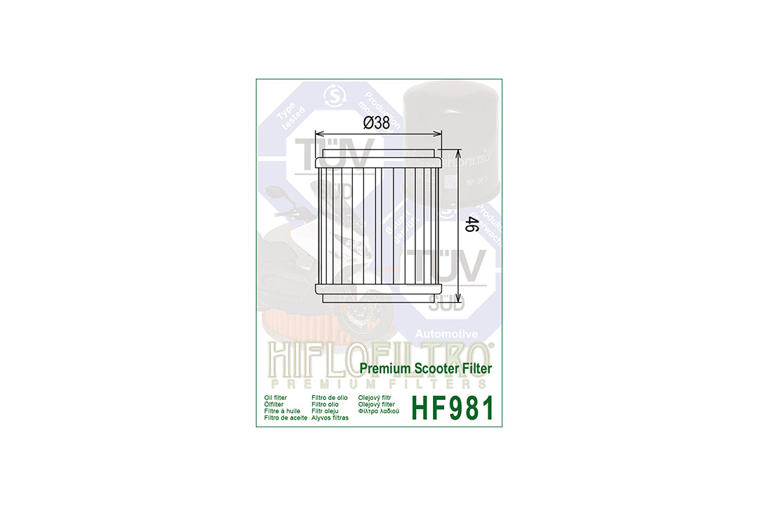 HIFLO Ölfilter HF981, YAMAHA