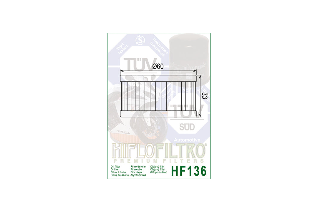 HIFLO Ölfilter HF136, YAMAHA SUZUKI/u.a.