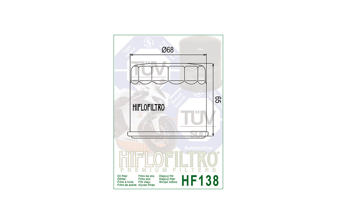 HIFLO Ölfilter HF138 Suzuki/Aprilia/Cagiva