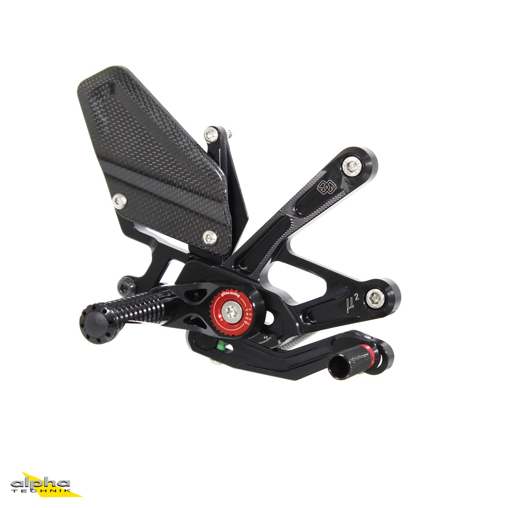 GILLES MUE2 Fußrastenanlage YZF-R1/R1M RN32schwarz
