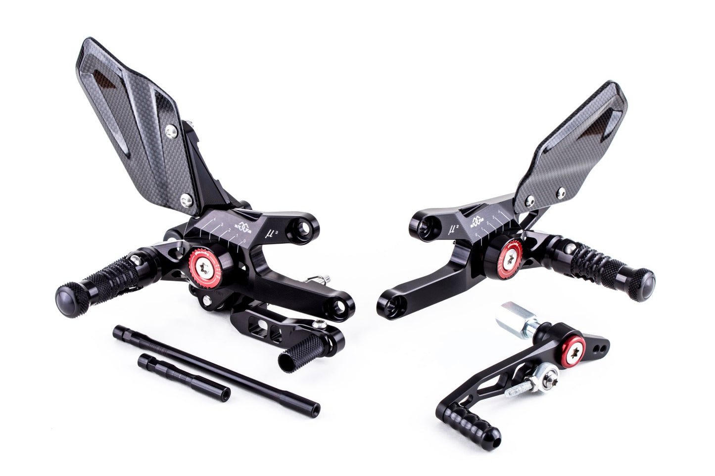 GILLES MUE2 Fußrastenanlage CBR1000RR SC77 schwarz
