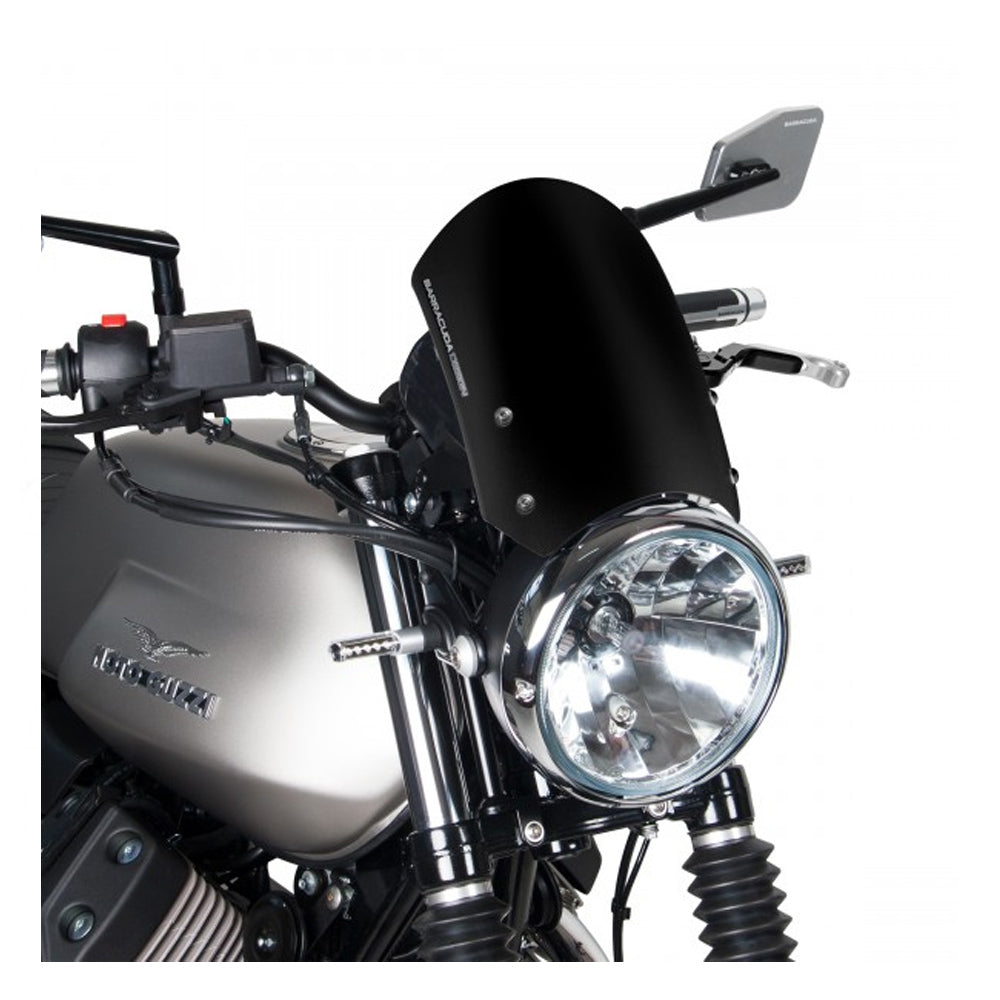 Windschild Alu Schwarz für Moto Guzzi V7 III
