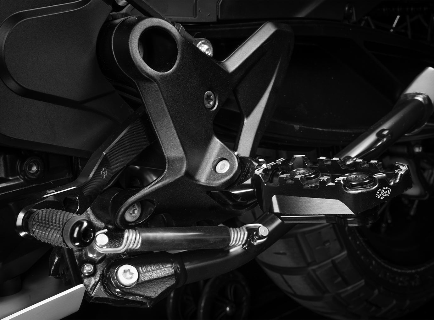 Gilles Tooling TECH-X Fußrasten, Farbe: schwarz