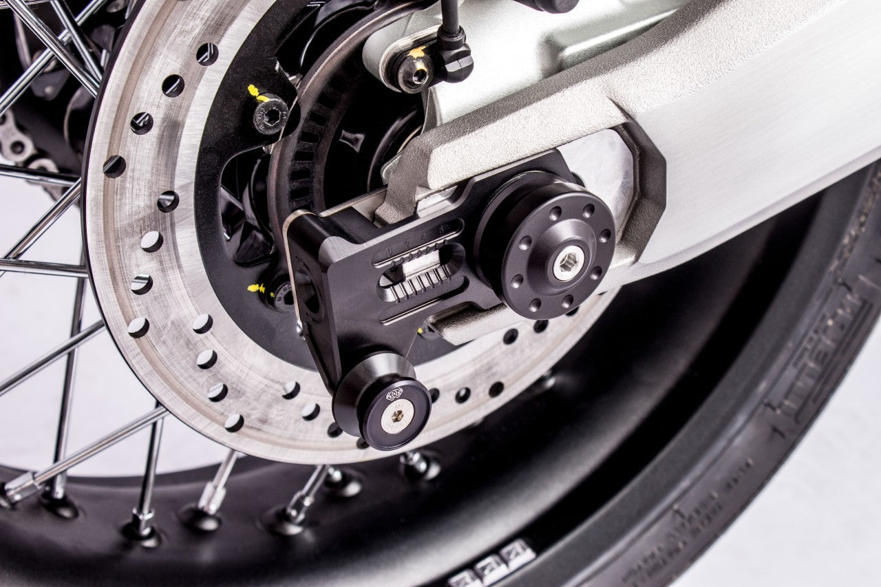 GILLES Achsblock Ducati Scrambler, K1,schwarz-matt