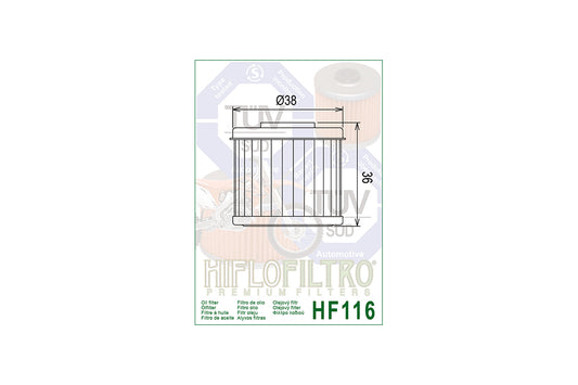 HIFLO Ölfilter HF116, HONDA