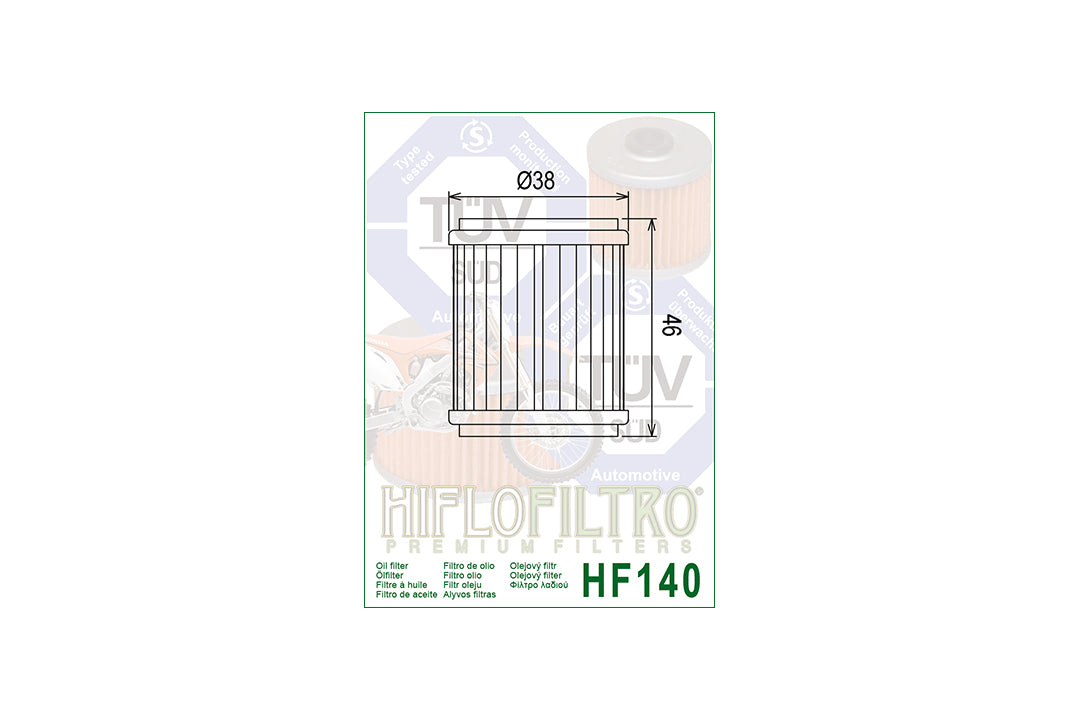 HIFLO Ölfilter HF140, Yamaha, Husqvarna, Gas Gas
