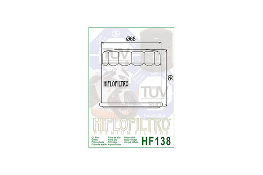 HIFLO Ölfilter HF138 Suzuki/Aprilia/Cagiva
