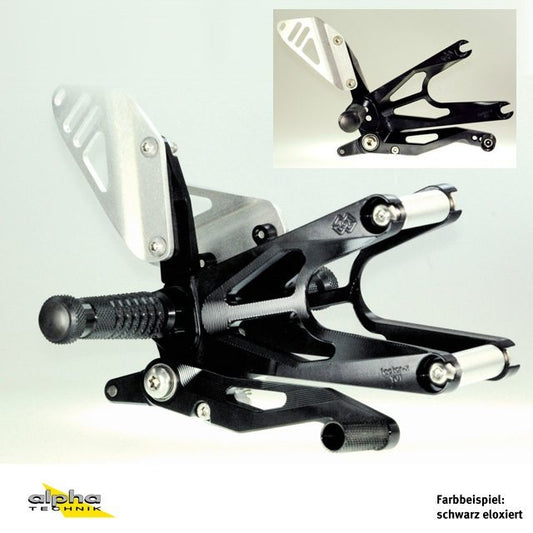GILLES FXR Fußrastenanlage S1000RR K10 schwarz