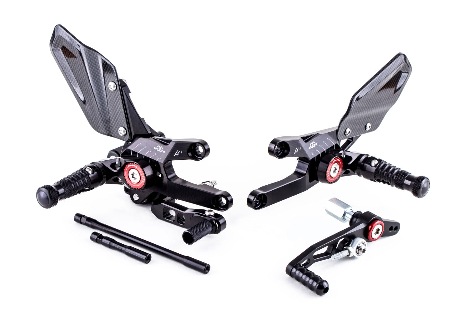 GILLES MUE2 Fußrastenanlage CBR1000RR SC77 schwarz