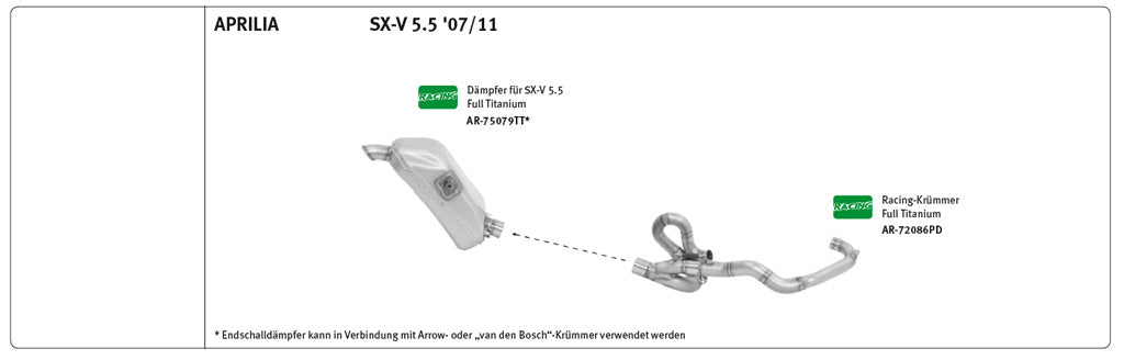 ARROW Racing Dämpfer SXV550 VS 07-14 Titan