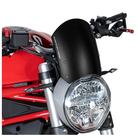Windschild Alu Schwarz für Ducati Monster 796