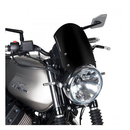 Windschild Alu Schwarz für Moto Guzzi V7 III