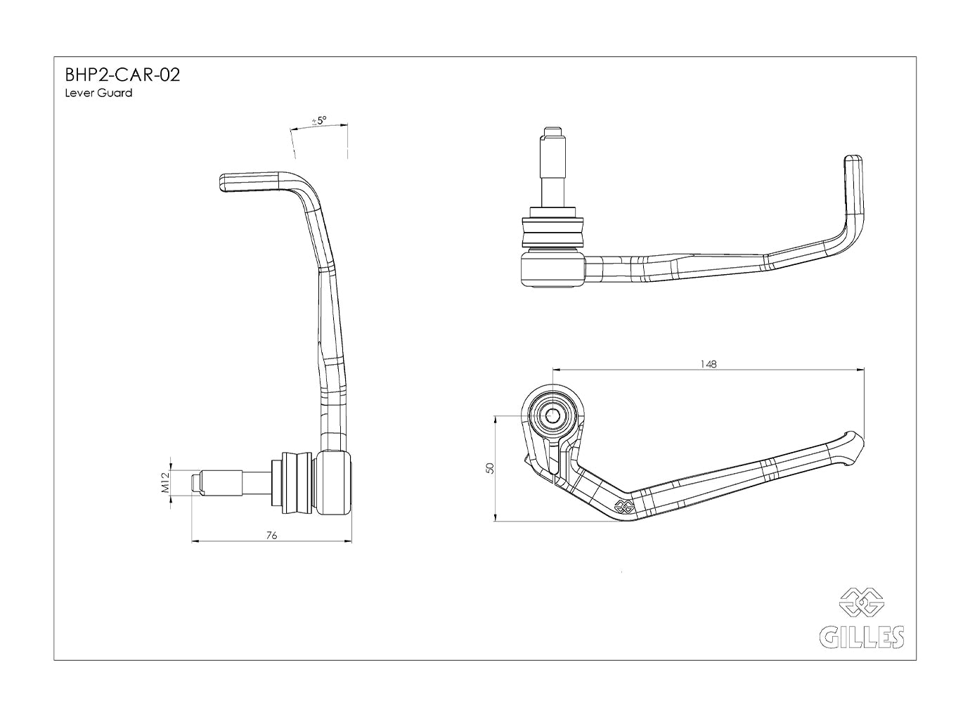 Gilles Tooling Bremshebelprotektor BHP2-CAR-02