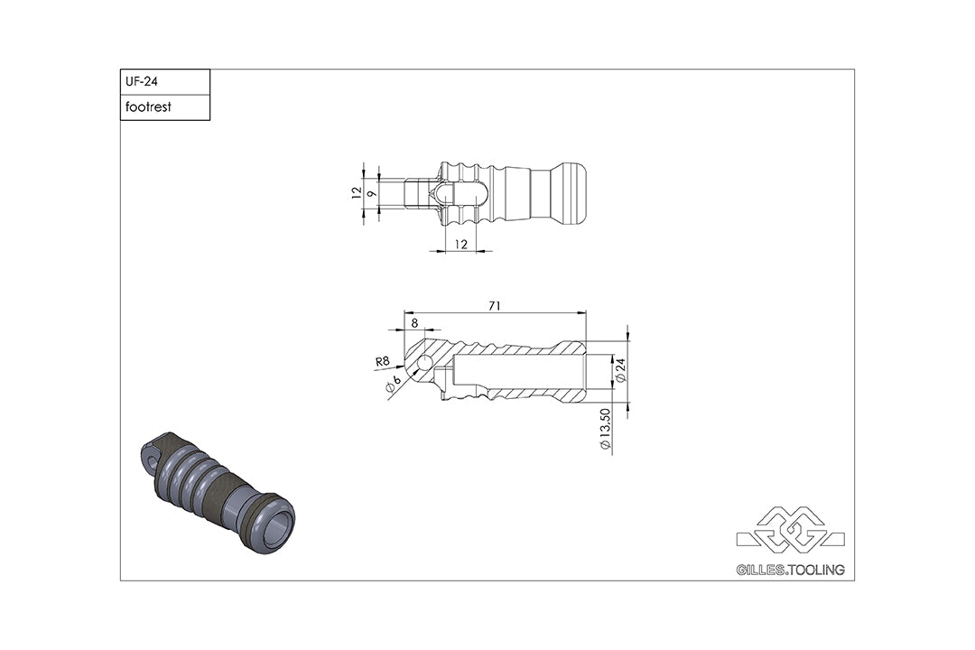 Gilles Tooling Klapprasten UF-24-KIT, schwarz