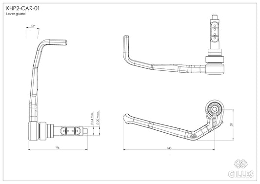Gilles Tooling Kupplungshebelprotektor KHP2-CAR-01