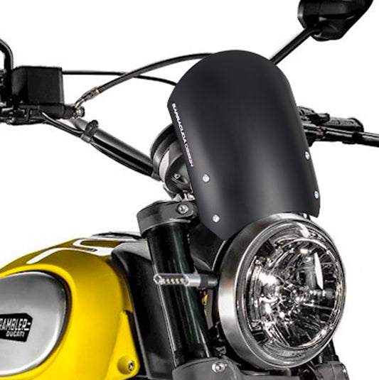 Windschild Alu Schwarz für Ducati Scrambler 2015 -